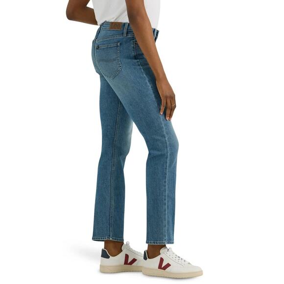 Lee Womens Midrise Straight Jean Blue Chef Size 10 L - Picture 2 of 2